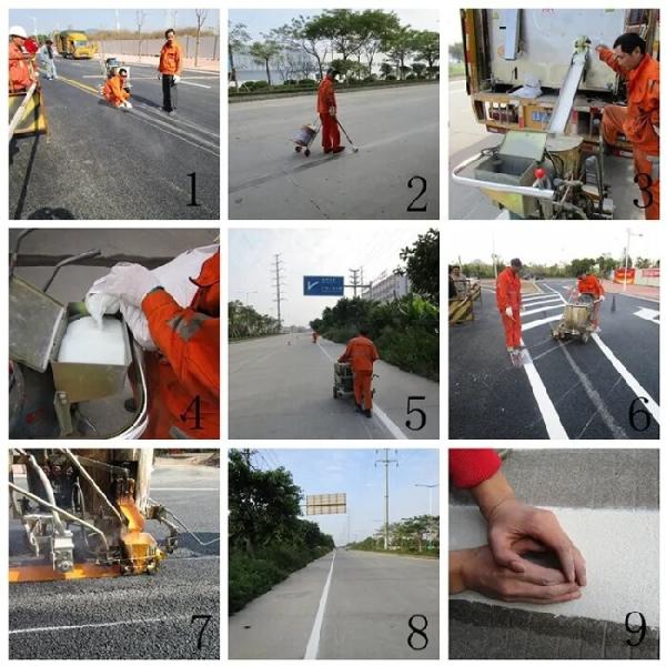 Reflective Thermoplastic Traffic Road Paint Parking Lots Airports Driveways Pavement Marking Material Coating Powder Liquid