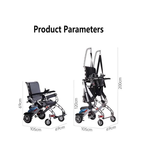Electromagnetic Brake Portable Electric Wheel Chairs Aluminium Alloy For Mobility Assistance