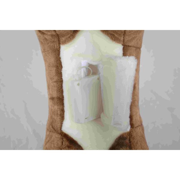 2.1KG Brown Wooden Rocking Horse Pony With Realistic Sounds / Two Curved Rails