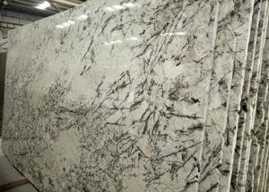 Cheap Blue Cream White Granite Slabs , Prefabricated Smooth Stone Slab Countertop wholesale