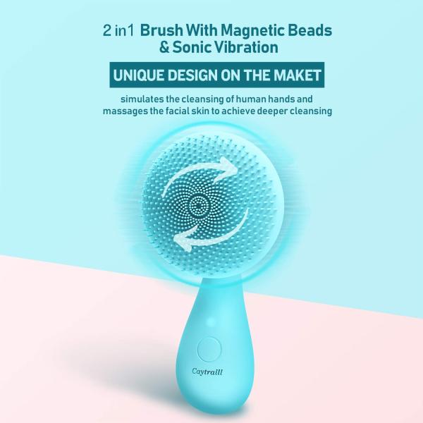 Portable ultrasonic mini Deep Electric Silicone Facial Cleansing Brush