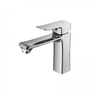 China Basin Mixer Washroom Hot Cold Chromed Plated Single Hole Bathroom Basin Mixer Taps Tap Faucet on sale