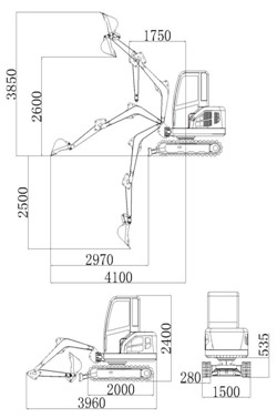LG35E 34kw 2400rpm Small Earth Moving Equipment For Road Construction