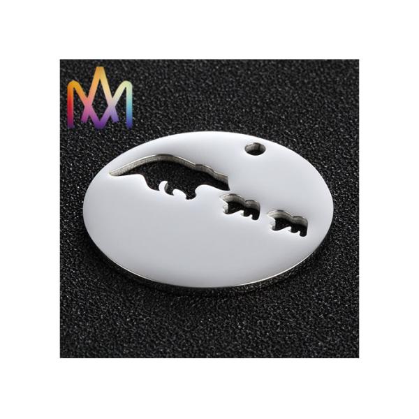 Waterproof Engraving Animals Hollow Pendant Engraved Charm Tags