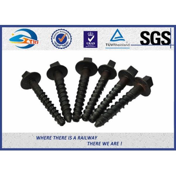 High Hardness Oxide Black 8.8 Grade Railway Sleeper Screws DIN Standard