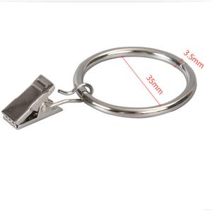 China Polished Nickel Round Curtain Ring Stainless Steel Curtain Clip on sale
