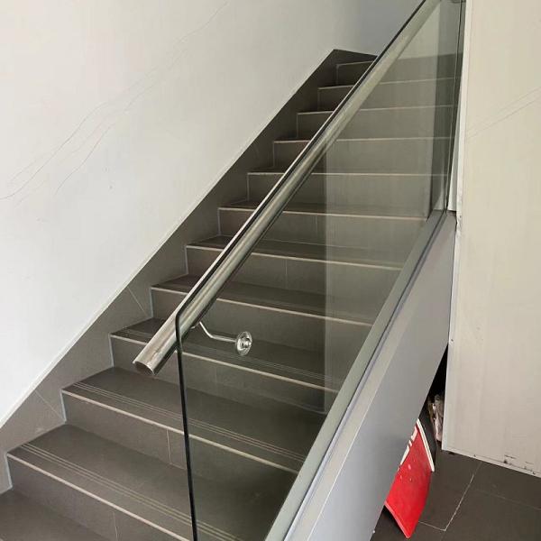 10mm 12mm Thickness Aluminium Glass Stair Hand Railings For High Speed Rail