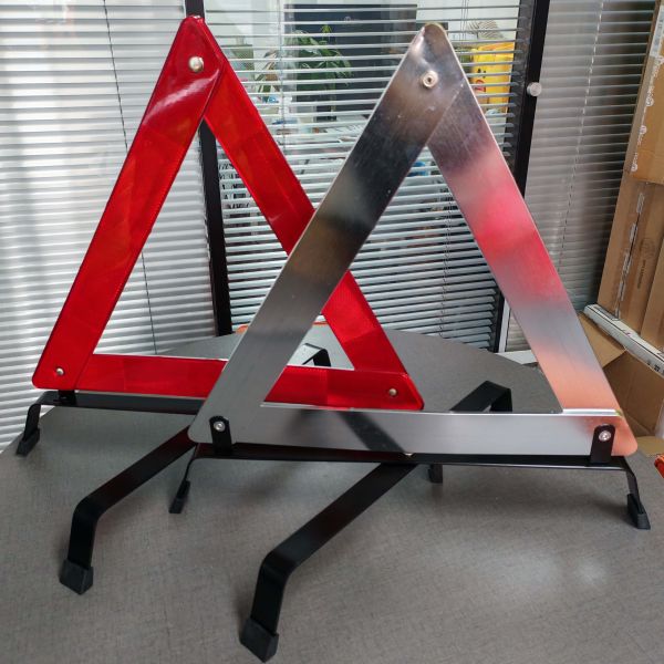 46x46x46cm 1100g Metal + PMMA Warning Triangle for Roadside Emergency and Car Breakdown