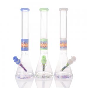 Cheap 14mm Female Straight Tube Bubbler Water Pipe 18.5 Inches With Graffiti wholesale