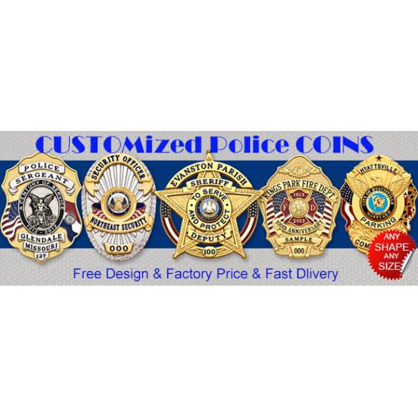 Flat Or Double Back Personalized Gold Coins , 3D Zinc Alloy Navy Transparent Enamel Coin