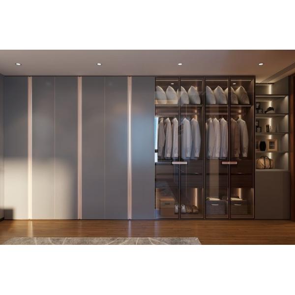 Modern Stainless Steel Modular Bedroom Wardrobe Sleek Design Durability And Customization