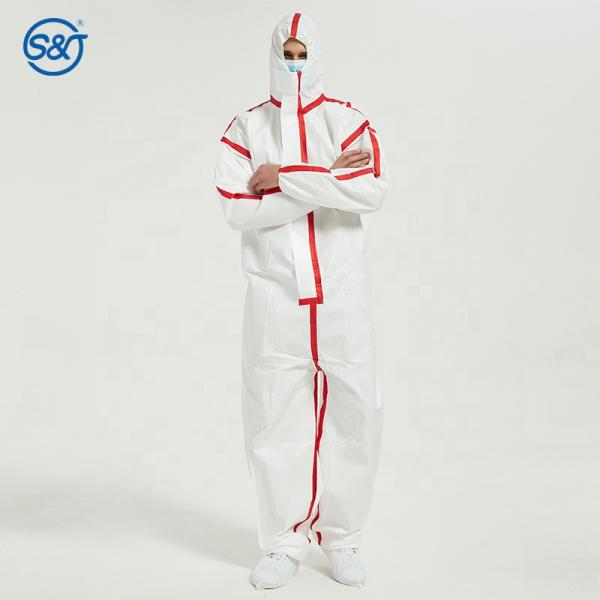 Waterproof Disposable impervious coverall Non woven workwear overol PPE Set Suit with Taped Seam