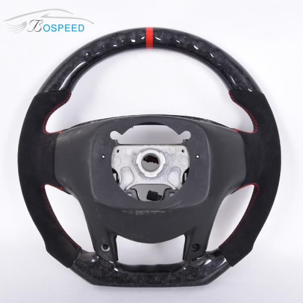 Real Forged Carbon Fiber Cadillac Srx Steering Wheel Custom Sports Blue Stitch