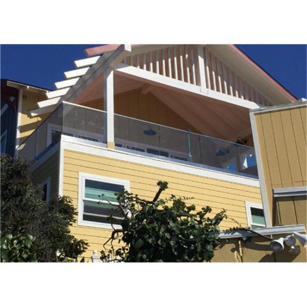 Prima Building Frameless Glass Railing System 850mm-1067mm Post Height , U Channel Profile