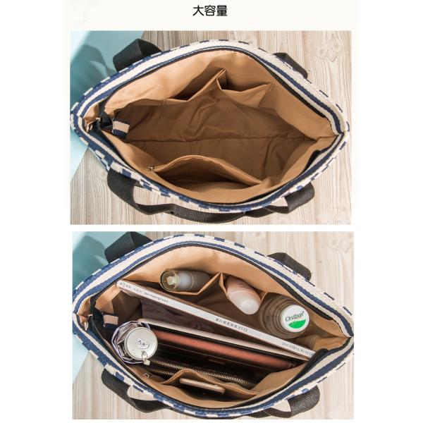 Simple Stripe Diagonal Canvas Tote Bags Single Shoulder Bag