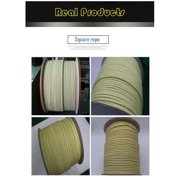 5.5*5.5mm Braided Kevlar aramid rope for tamglass landglass northglass tempered glass machine