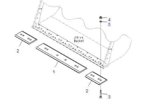 424-815-1111 Komatsu WA350 WA380 WA400 WA430 Wheel Loader Cutting Edge