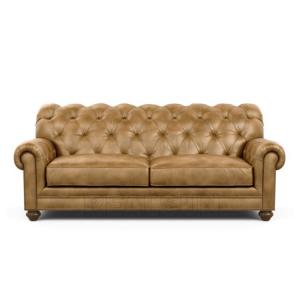 Cheap Antique Style 3 Seater Sofa Chesterfield Tufted Sofa Set Genuine Leather Couch wholesale