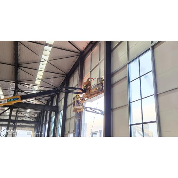 Customized natural lighting solution; galvanized steel frame workshop building;