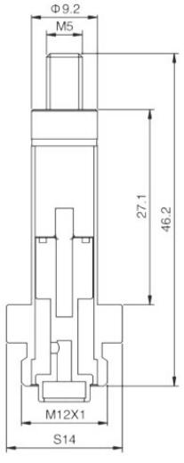 2/2 Way Normally Closed Brass Armature Tube Solenoid Valve Stem Repair Kit For LPG CNG Pressure Reducer2/2 NC Brass LPG
