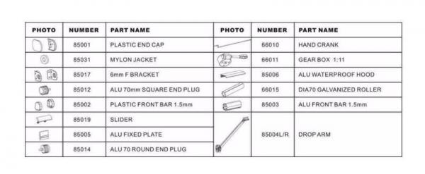 Aluminum Retractable Window Awnings Drop Arm Canopy
