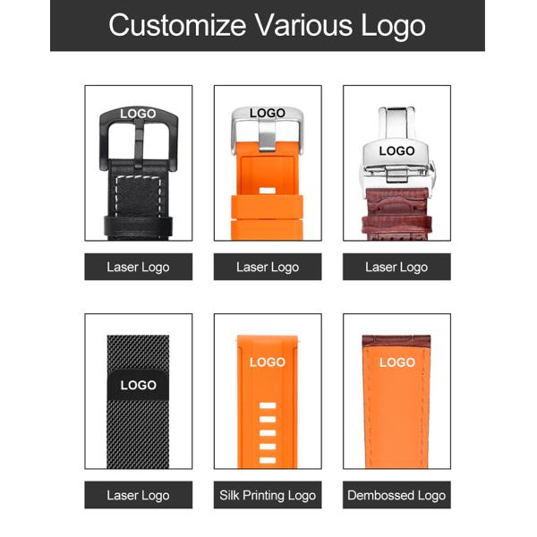 Top Calf Genuine Leather Watch Strap Band , Quick Release Leather Watch Band Strap