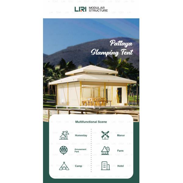 Outdoor Waterproof Luxury Pattaya Glamping Hotel Tent For Resorts