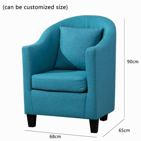 Wooden Frame Decoration Upholstered Sofa Chair for Coffee Shop and Hotel and Bedroom