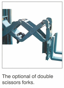 1500kg Load Capacity Electric Reach Truck Forklift With Double Scissor