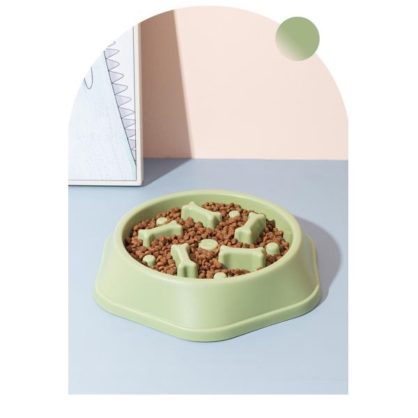 Pet Dog Bowl Plastic Anti Choking Slow Feeding LCD Display Alimentador De Mascota