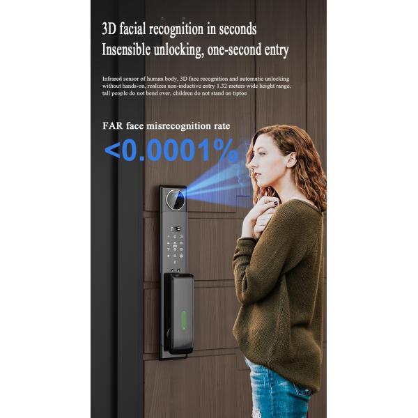 Coffee Gold Tuya Lock 3D Face ID S923MAX Biometric Smart Lock