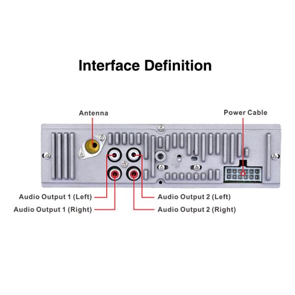 Black Bt Car Stereo Car Bluetooth Audio System Support Hands Free Calls