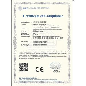Shanghai Lipu Electric Lighting Co., Ltd. Certifications
