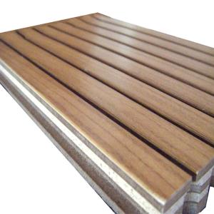 Theater Soundproof Wooden Grooved Acoustic Panel Slotted Board Veneer Surface
