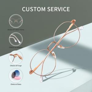 China Unisex Custom Spectacle Eye Glasses Frames Eyewear Metal Optical on sale