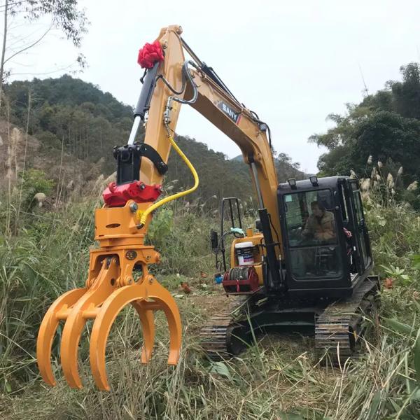 Hydraulic Rotator Grapple 360 Degree Excavator Bucket Grapple Attachment