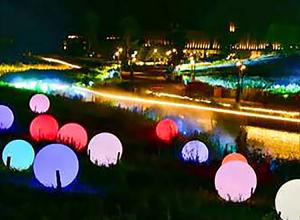 China LED luminescent round ball lamp spherical landscape park scenic area courtyard grass lawn beautiful display bright lamp on sale