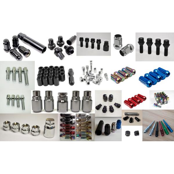 Hard Oxidation Racing Locking Wheel Nuts High Performance 35mm Black Wheel Nuts