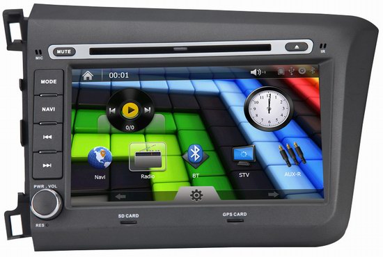 8 Inch 2012 Honda Civic Car Radio with HD Digital touch Screen mp3 mp4 player OCB-8631