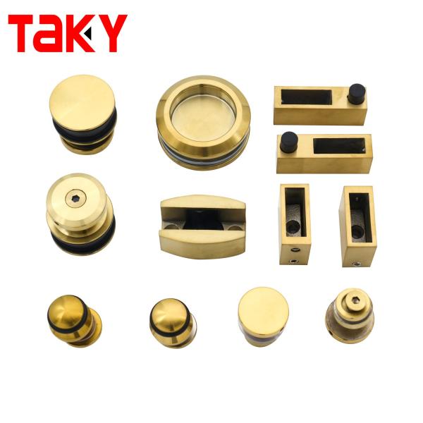 304 Stainless Steel Frameless Sliding Door Hardware for Square Tempered Glass Doors