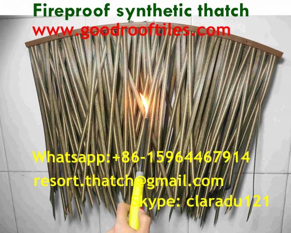 Quality wholesale plastic palm artificial synthetic palm thatch tiki hut palapa 80 for sale