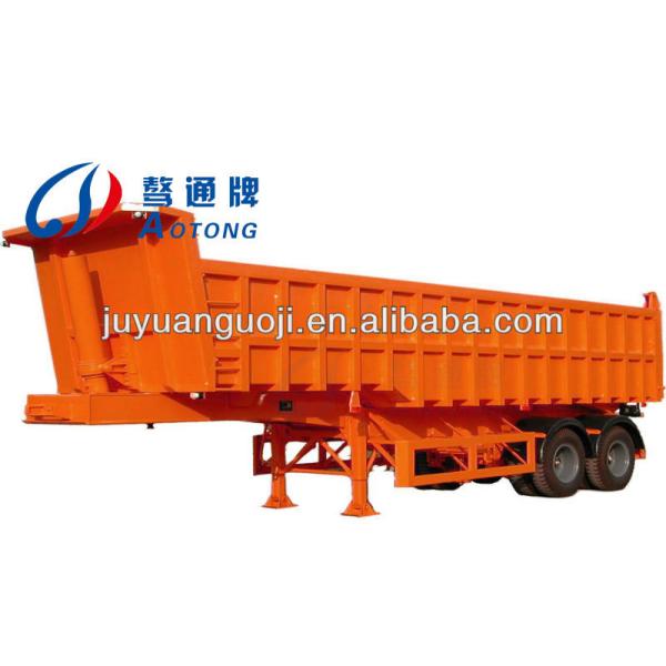 3 Axle 40 ton Heavy Duty Semi-Trailer 50 Cubic Meter Tipper Rear U Shape Dump Trailer