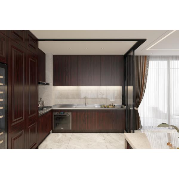Non Formaldehyde European Style Kitchen Cabinets With Dual Function Space Divider