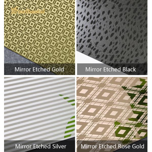 DIN 0.95mm Thk Etched Stainless Steel Sheet For Exterior Wall Cladding