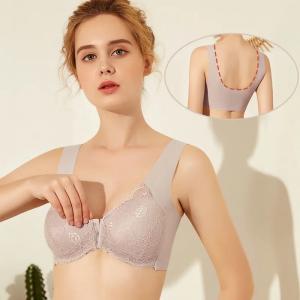 Cheap                  Wholesales Front Buckle Closure Seamless Bra Women Push up Padded Underwire Bra for Female Girls              wholesale
