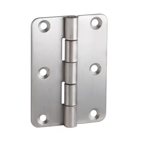 Silver Stainless Steel Closet Door Folding Butt Hinges for Home Furniture Hardware