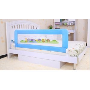 Blue Baby Bed Rails Safety Folded Prevent Baby Falling Down