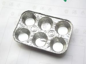 Cheap Disposable Aluminium Foil Baking Tray , Silver Foil Food Containers FDA Certification wholesale
