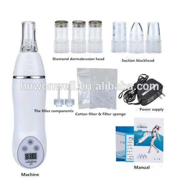 Diamond microdermabrasion machine for removal the aging keratin