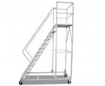 Multi Functional Rolling Warehouse Ladders On Wheels / Rolling Step Ladder